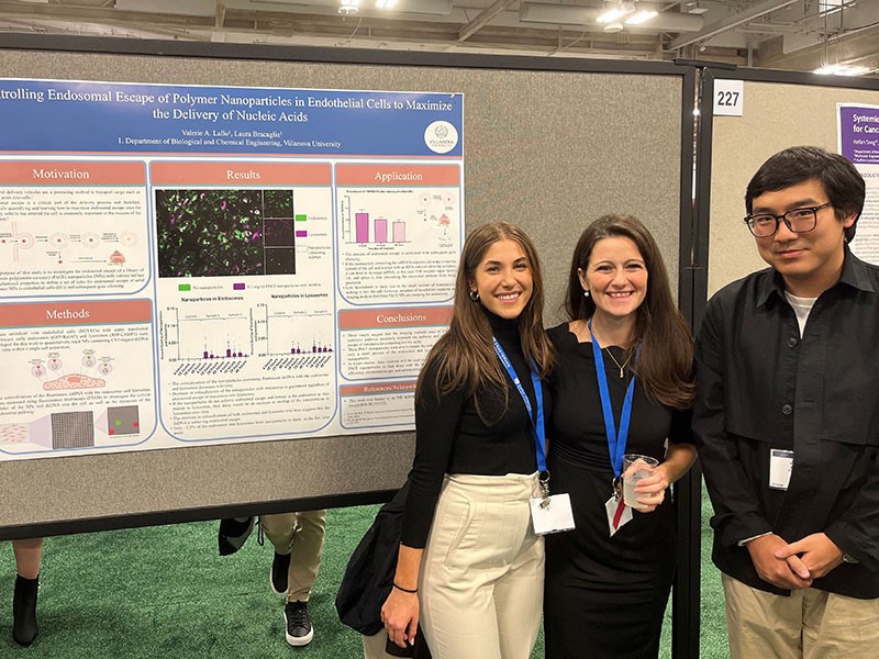 (L-R) Laura Bracaglia, PhD, Valerie Lallo, Jianlei (Jay) Wu