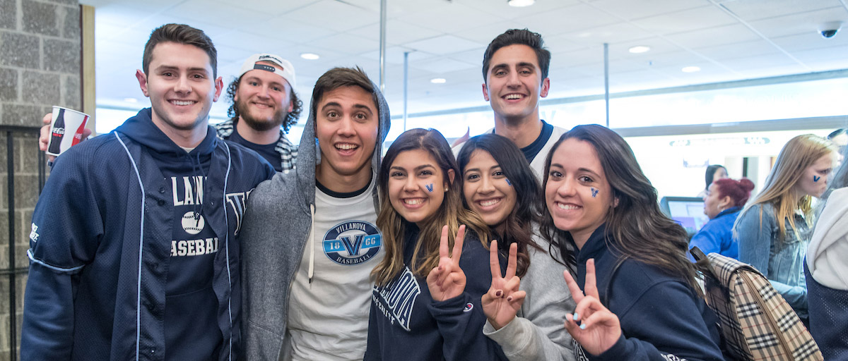 Students at a Villanova gathering. 