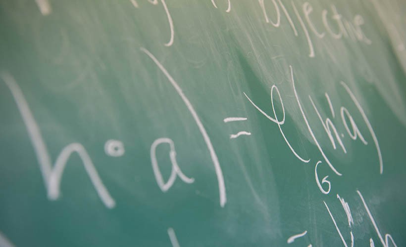 image of math formula on chalk board.