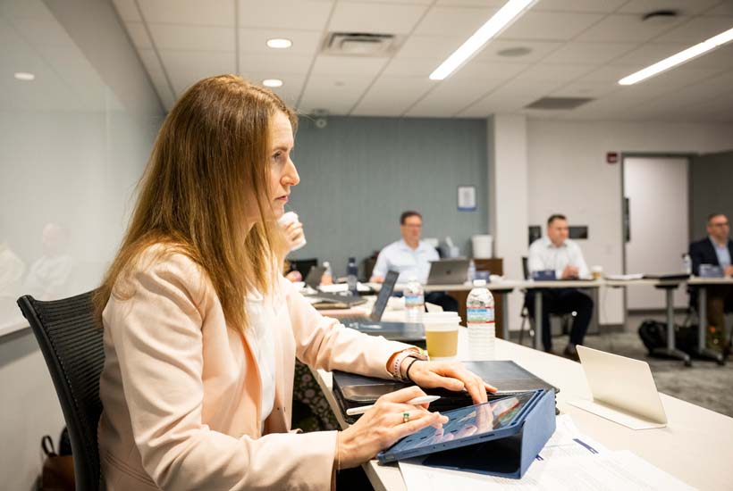 Classroom of EMBA students.