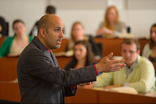 Faculty member teaching a class 