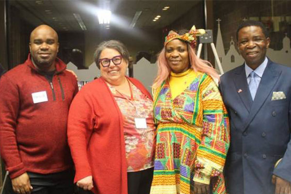 Asylum Seekers posing for a photograph